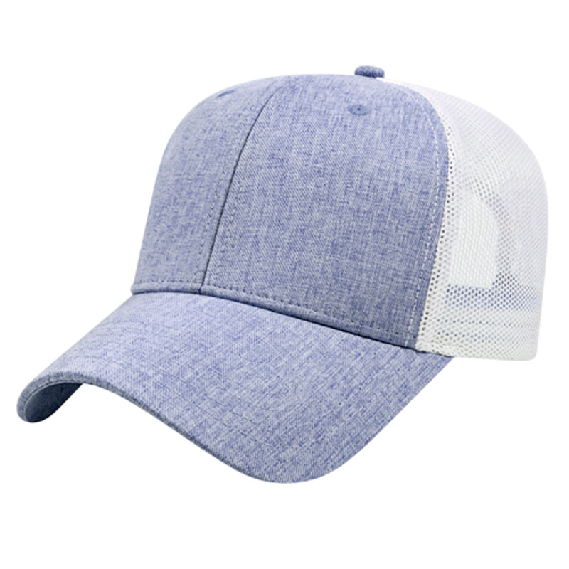 Heathered Polyester with Ulra Soft Mesh Back Cap