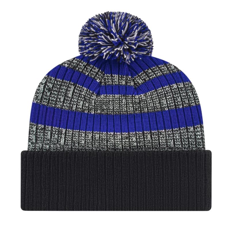 Heavy Ribbed Knit Cap with Cuff