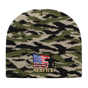 Vintage Tiger Camo Knit Beanie